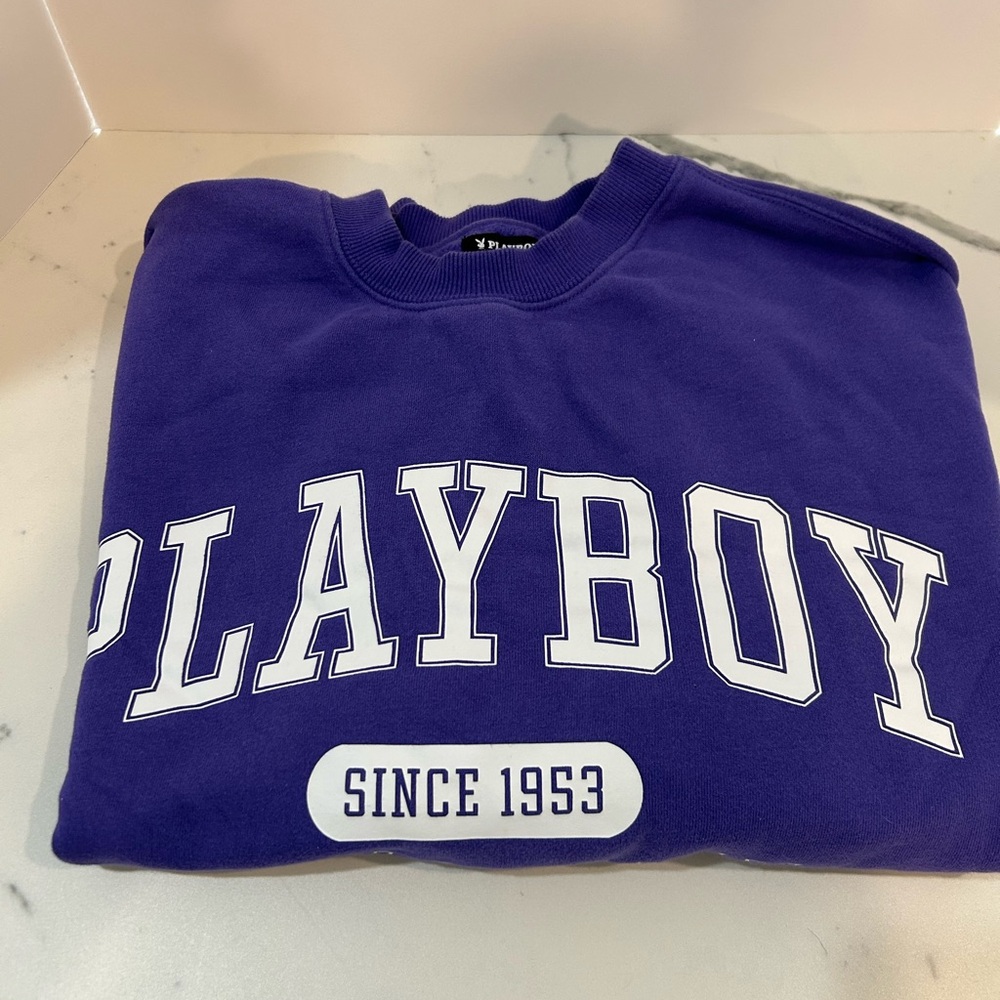 PLAYBOY Vibrant Purple Fleece Pullover